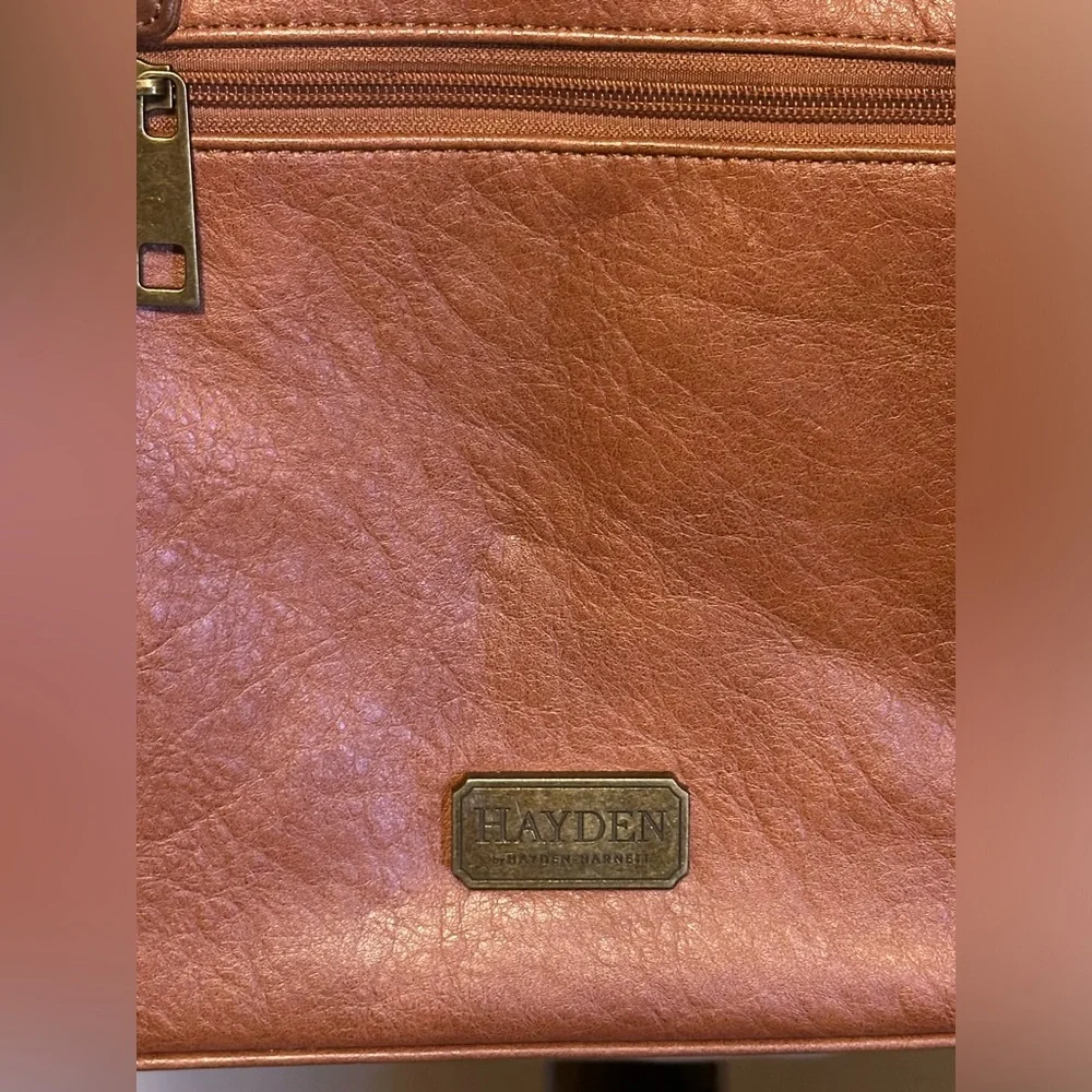 Vintage Hayden Harnett Brown Vegan Leather Satchel
